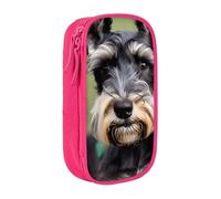 GUOLGP Adorable Schnauzer Print Functional Pencil Pouches Multi-Compartment Storage School Supplies Easy Access