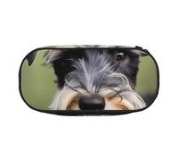 GUOLGP Adorable Schnauzer Print School Students Zipper Pouch Pencil Case Office Supplies Functionality Storage