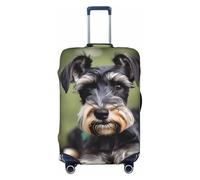 GUOLGP Adorable Schnauzer Print Universal Suitcase Cover Elastic Washable Travel Luggage Cover with Double Sided
