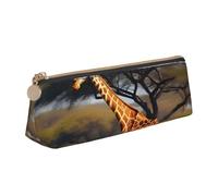 GUOLGP Africa Giraffe Majestic Tree Print Stylish Pencil Case Large Capacity 8.3 x 2.2 x 2.4In Triangle Pouch Daily Essentials