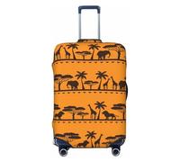 GUOLGP African Animals Print Universal Suitcase Cover Elastic Washable Travel Luggage Cover with Double Sided