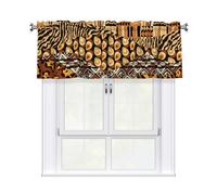GUOLGP African Style Patchwork Print 54x18 Inch Window Valance Curtains For Kitchen Bathroom Laundry Room Home Decor