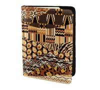 GUOLGP African Style Patchwork Print Stylish Unisex Passport Travel Family Vacation Document Wallet Lightweight Secure