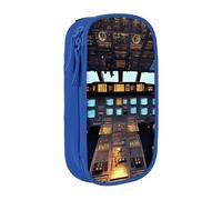 GUOLGP Airplane Cockpit Print Functional Pencil Pouches Multi-Compartment Storage School Supplies Easy Access