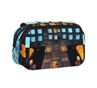 GUOLGP Airplane Cockpit Print Versatile Portable Pen Pouch Storage Travel Supplies Office Travel Multi-Pockets