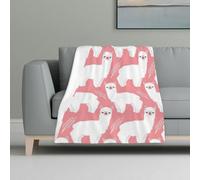 GUOLGP Alpaca Llama Print Soft Warm Cozy Flannel Blanket Throw for Home Decor Dorm Picnic Winter Autumn Use