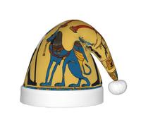 GUOLGP Ancient Egypt Tribe Series Print Christmas Elf Hat for Children's Cap Santa Party Halloween Holiday New Year