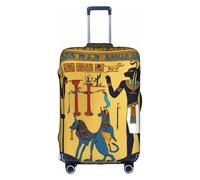 GUOLGP Ancient Egypt Tribe Series Print Concealed Zipper Decorative Suitcase Cover Washable Travel Luggage Protector