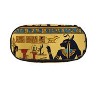 GUOLGP Ancient Egypt Tribe Series Print School Students Zipper Pouch Pencil Case Office Supplies Functionality Storage