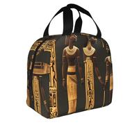 GUOLGP Ancient Egyptian Hieroglyph Print Adult Insulated Lunch Bag Functionality Practicality Extended Periods Temperature