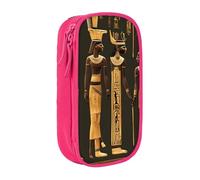 GUOLGP Ancient Egyptian Hieroglyph Print Functional Pencil Pouches Multi-Compartment Storage School Supplies Easy Access