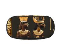 GUOLGP Ancient Egyptian Hieroglyph Print School Students Zipper Pouch Pencil Case Office Supplies Functionality Storage