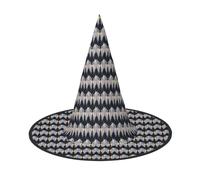 GUOLGP Angel Wing Print Stylish Halloween Witch Hat For Parties Carnivals And Cosplay Lightweight Foldable