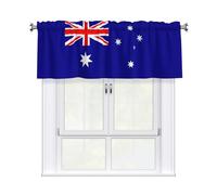 GUOLGP Australian Flag Print 54x18 Inch Window Valance Curtains For Kitchen Bathroom Laundry Room Home Decor