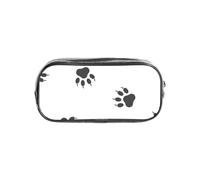 GUOLGP Bear paw Print Students Boys Girls Clear Pencil Case Transparent Stationery Organizer Pouch Bag