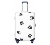 GUOLGP Bear paw Print Universal Suitcase Cover Elastic Washable Travel Luggage Cover with Double Sided