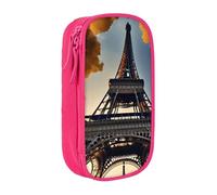 GUOLGP Beautiful Eiffel Tower Paris Print Functional Pencil Pouches Multi-Compartment Storage School Supplies Easy Access