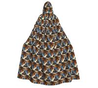 GUOLGP Beautiful Eiffel Tower Paris Print Men And Women Adult Hooded Cloak For Halloween Christmas Carnival Theme Parties