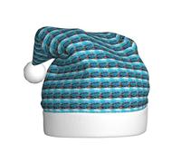 GUOLGP Beautiful Underwater World Dolphins Coral Print Christmas Hat Festive Santa Cap Celebrations Unisex Xmas Party Costume Accessory