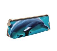 GUOLGP Beautiful Underwater World Dolphins Coral Print Stylish Pencil Case Large Capacity 8.3 x 2.2 x 2.4In Triangle Pouch Daily Essentials