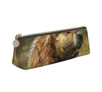 GUOLGP Beaver Print Stylish Pencil Case Large Capacity 8.3 x 2.2 x 2.4In Triangle Pouch Daily Essentials
