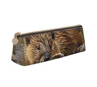 GUOLGP Beaver Working Print Stylish Pencil Case Large Capacity 8.3 x 2.2 x 2.4In Triangle Pouch Daily Essentials