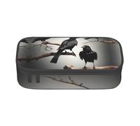 GUOLGP Black Crow Birds On A Branch Print Stylish Large Capacity Pencil Case Spacious Study Pen Pouch School Supplies Travel