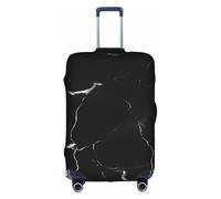GUOLGP Black Marble Print Concealed Zipper Decorative Suitcase Cover Washable Travel Luggage Protector