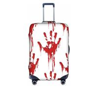 GUOLGP Bloody Handprints Print Concealed Zipper Decorative Suitcase Cover Washable Travel Luggage Protector