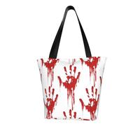 GUOLGP Bloody Handprints Print Summer Shoulder Bag Travel Tote Beach Outings Daily Commutes Women Men Accessory