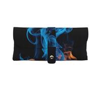 GUOLGP Blue Flame Print Daily Use Sunglasses Case Soft Eyeglass Pouch With Strap For Women Travel Reading