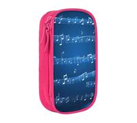 GUOLGP Blue Musical Notes Print Functional Pencil Pouches Multi-Compartment Storage School Supplies Easy Access