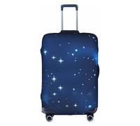 GUOLGP Blue Shining Stars Pattern Print Concealed Zipper Decorative Suitcase Cover Washable Travel Luggage Protector