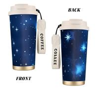 GUOLGP Blue Shining Stars Pattern Print Stainless Steel Cup Travel Mug Beverage Coffee Container for Office School Camping