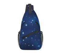 GUOLGP Blue Shining Stars patternPrint Cross Chest Bag Diagonally Backpack for Men Women Lightweight Travel Accessory