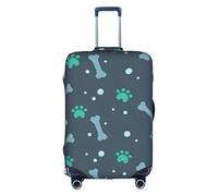 GUOLGP Bones and Dog Claws Print Concealed Zipper Decorative Suitcase Cover Washable Travel Luggage Protector
