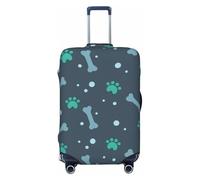 GUOLGP Bones and Dog Claws Print Universal Suitcase Cover Elastic Washable Travel Luggage Cover with Double Sided