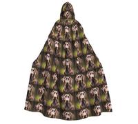 GUOLGP Brown Labrador Retriever Print Men And Women Adult Hooded Cloak For Halloween Christmas Carnival Theme Parties