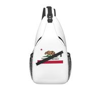GUOLGP California State FlagPrint Cross Chest Bag Diagonally Backpack for Men Women Lightweight Travel Accessory