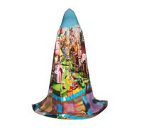 GUOLGP Candy Land Print Halloween Hooded Cloak Men Women Teens Wizard Robe For Christmas Costume Carnival