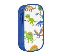 GUOLGP Cartoon Dinosaur Images Print Functional Pencil Pouches Multi-Compartment Storage School Supplies Easy Access
