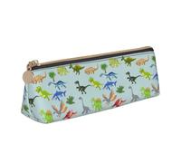 GUOLGP Cartoon Dinosaur Images Print Stylish Pencil Case Large Capacity 8.3 x 2.2 x 2.4In Triangle Pouch Daily Essentials