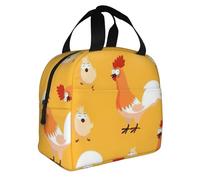 GUOLGP Chicken Chick Print Adult Insulated Lunch Bag Functionality Practicality Extended Periods Temperature