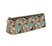 GUOLGP Chicken Prints Print Stylish Pencil Case Large Capacity 8.3 x 2.2 x 2.4In Triangle Pouch Daily Essentials