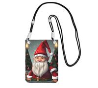 GUOLGP Christmas Traditional Gnome Print Phone Crossbody Bag Fashion Slim Lightweight for Travel Running Hiking Shopping