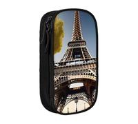 GUOLGP Cityscape Paris Eiffel Tower France Print Functional Pencil Pouches Multi-Compartment Storage School Supplies Easy Access