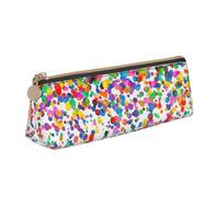 GUOLGP Colored dots Art Print Stylish Pencil Case Large Capacity 8.3 x 2.2 x 2.4In Triangle Pouch Daily Essentials