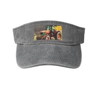 GUOLGP Company Farm Tractors Print Fashionable Hat for Sports Outdoor Activities Washed Baseball Cap Vintage Classic Gray
