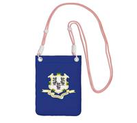 GUOLGP Connecticut State Flag Print Phone Crossbody Bag Fashion Slim Lightweight for Travel Running Hiking Shopping