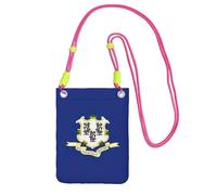 GUOLGP Connecticut State Flag Print Phone Crossbody Bag Fashion Slim Lightweight for Travel Running Hiking Shopping